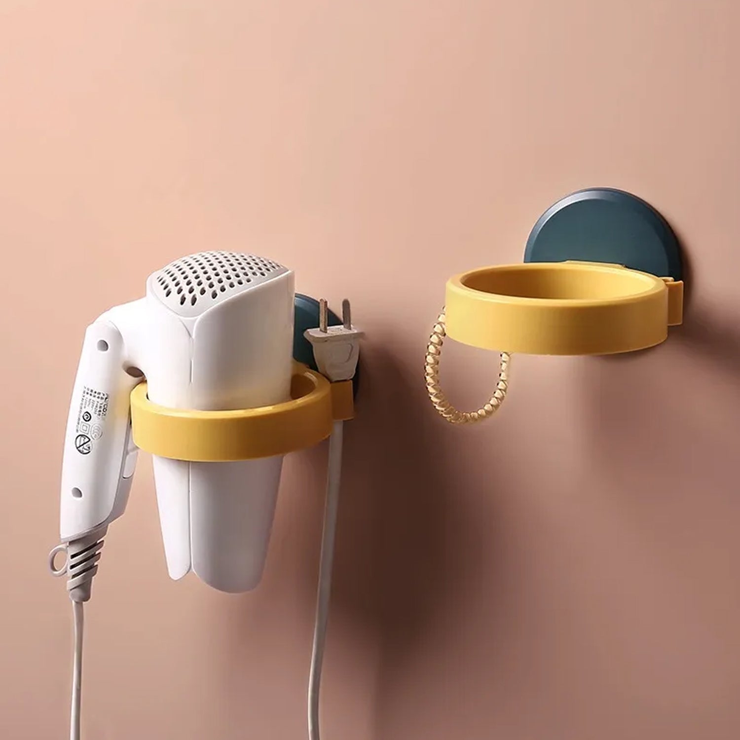 1306 Wall Mount Hair Dryer Holder with Suction Cup, Plastic Wall Bracket for Bathroom, Beauty Salon / Home Use Self Adhesive Hair Dryer Stand Rack (1 Pc) 1306 Wall Mount Hair Dryer Holder with Suction Cup, Plastic Wall Bracket for Bathroom, Beauty Salon / Home Use Self Adhesive Hair Dryer Stand Rack (1 Pc)